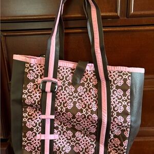 Stylish Pink and Brown Tote Bag